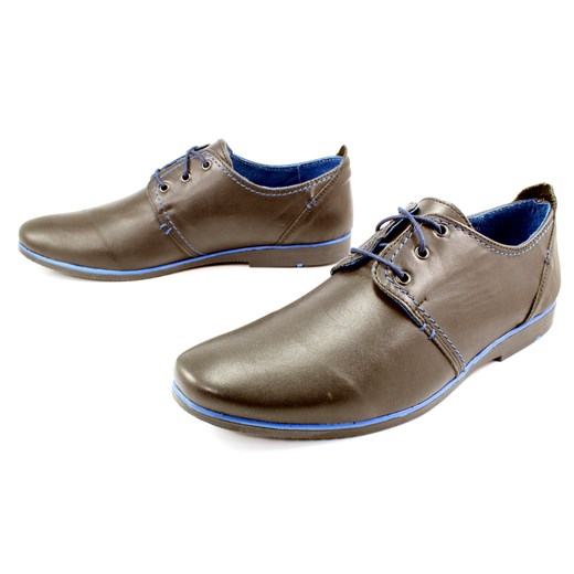 KENT 209 CZARNY-GRANAT - Męskie wygodne buty ze skóry naturalnej sklep-obuwniczy-kent brazowy casual