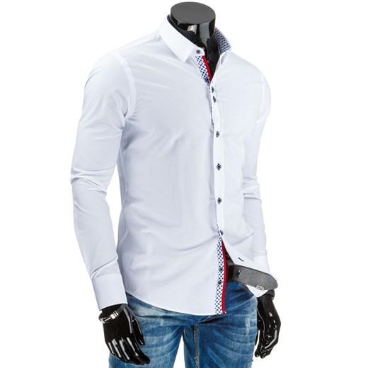 Koszula męska DSTREET biała (dx0919) dstreet szary fit