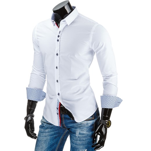 Koszula męska DSTREET biała (dx0919) dstreet szary klasyczny