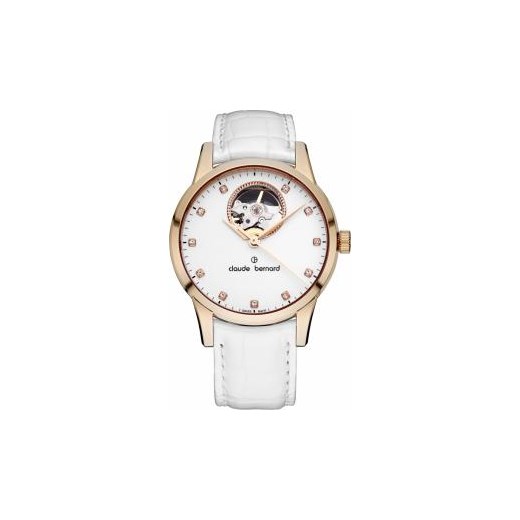 Zegarek damski Claude Bernard - 85018 37R APR - GWARANCJA ORYGINALNOŚCI - DOSTAWA DHL GRATIS - GRAWER - RATY 0% swiss bialy klasyczny