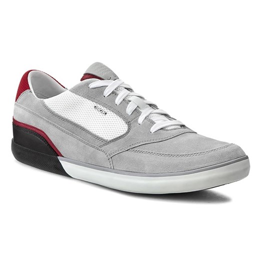 Sneakersy GEOX - U Box A U44R3A 022FU C0050  Biały/Czerwony eobuwie-pl szary casual