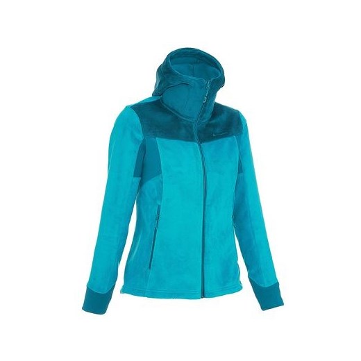 Polar Forclaz 500 damski decathlon turkusowy Bluzy polarowe damskie