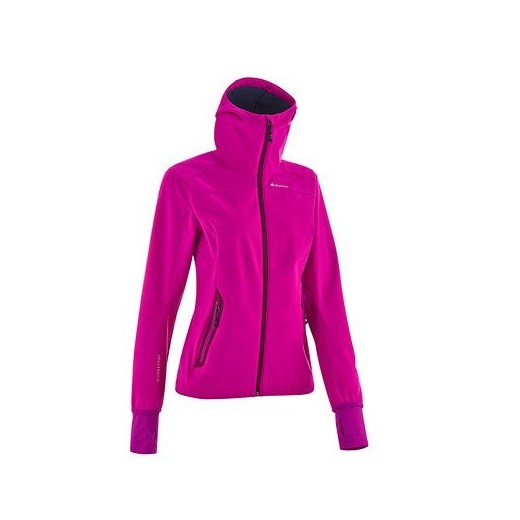 Softshell Forclaz 500 Warm damski decathlon rozowy sportowy