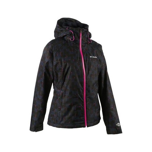 Kurtka SNOW FRONT COLUMBIA decathlon czarny Kurtki damskie sportowe