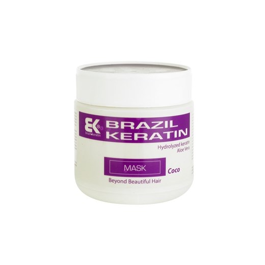 Brazil Keratin Coco maseczka keratynowa do włosów zniszczonych (Moisturizing Keratin Coconut mask) 500 ml + do każdego zamówienia upominek. iperfumy-pl fioletowy 