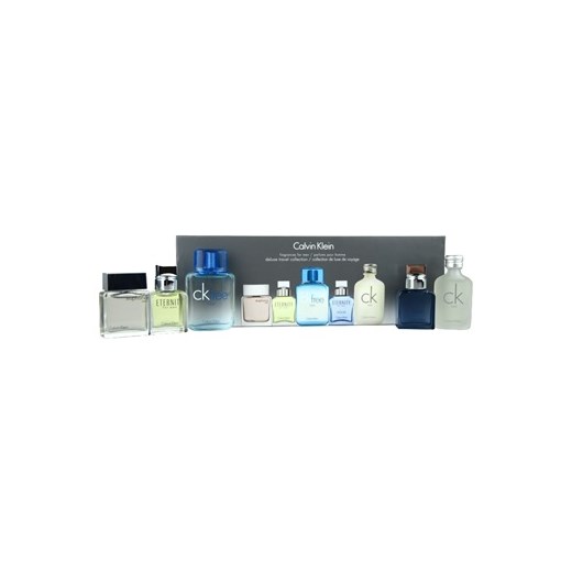 Calvin Klein Mini for Men zestaw upominkowy V. Free Blue + Euphoria + Eternity + Eternity Aqua + One woda toaletowa 5 x 10 ml + do każdego zamówienia upominek. iperfumy-pl szary mini