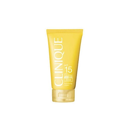 Clinique Sun krem do opalania SPF 15 (Face and Body Cream) 150 ml + do każdego zamówienia upominek. iperfumy-pl zolty 