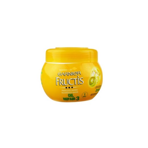 Garnier Fructis Oil Repair 3 maseczka wzmacniająca do włosów suchych i zniszczonych (Fortifying Mask) 300 ml + do każdego zamówienia upominek. iperfumy-pl zolty