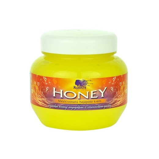 Kallos Honey maseczka  do włosów suchych i zniszczonych (Hair Mask) 275 ml + do każdego zamówienia upominek. iperfumy-pl zolty 