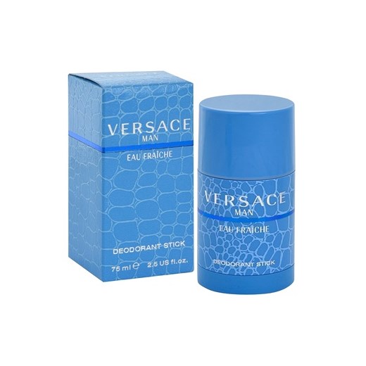 Versace Eau Fraiche Man dezodorant w sztyfcie dla mężczyzn 75 ml  + do każdego zamówienia upominek. iperfumy-pl niebieski męskie