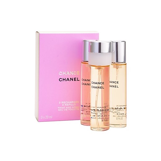 Chanel Chance woda toaletowa dla kobiet 3 x 20 ml uzupełnienie  + do każdego zamówienia upominek. iperfumy-pl rozowy damskie
