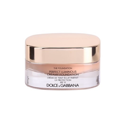 Dolce & Gabbana The Foundation aksamitny podkład rozjaśniający odcień No. 140 Soft Sand SPF 15 (Perfect Luminous Creamy Foundation) 30 ml + do każdego zamówienia upominek. iperfumy-pl bezowy