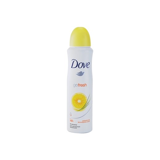 Dove Go Fresh Energize dezodorant - antyperspirant w aerozolu grejpfrut i trawa cytrynowa 48h (Anti-perspirant Deodorant) 150 ml + do każdego zamówienia upominek. iperfumy-pl zielony