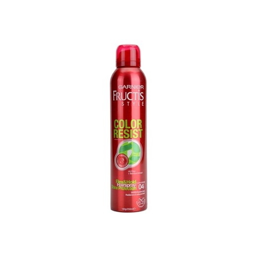 Garnier Fructis Style Color Resist lakier do włosów dla uzyskania lśniącego koloru włosów (Flex & Hold Hairspray Shine Protection - 04 Ultra Strong) 250 ml + do każdego zamówienia upominek. iperfumy-pl czerwony 
