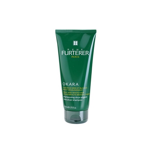 Rene Furterer Okara Protect Color delikatny, srebrny szampon neutralizujący żółtawe odcienie (Mild Silver Shampoo) 200 ml + do każdego zamówienia upominek. iperfumy-pl zielony 