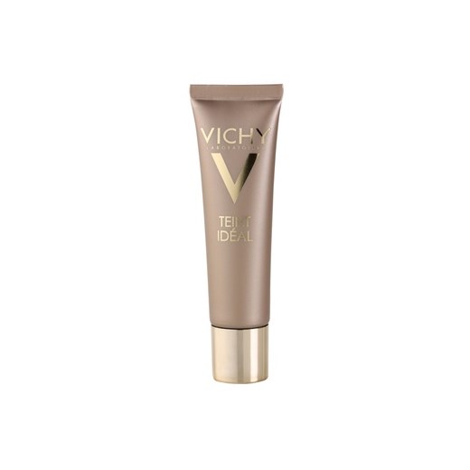 Vichy Teint Idéal rozświetlający, kremowy podkład nadający skórze idealny odcień odcień 45 Honey SPF 20 (Illuminating Foundation - 14hr) 30 ml + do każdego zamówienia upominek. iperfumy-pl bezowy skóra