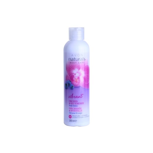 Avon Naturals Body mleczko do ciała z orchideą i jagodą (30 H Moisture And Vitamins) 200 ml + do każdego zamówienia upominek. iperfumy-pl fioletowy 