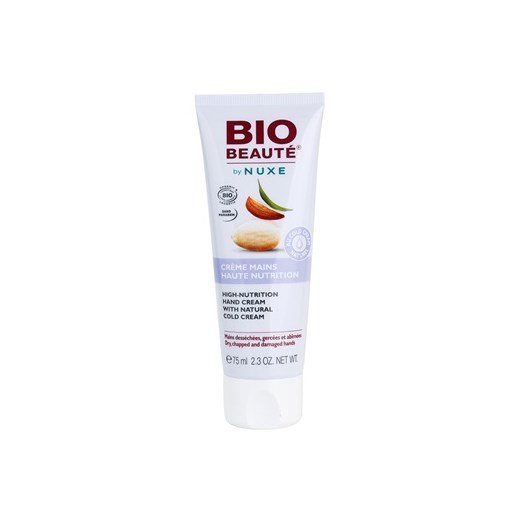 Bio Beauté by Nuxe High Nutrition krem do rąk z cold cream (High Nutrition Hand Cream With Natural Cold Cream) 75 ml + do każdego zamówienia upominek. iperfumy-pl fioletowy 