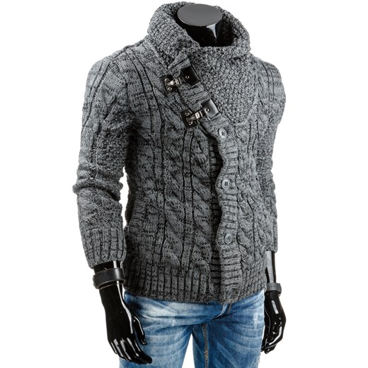 Sweter męski antracytowy (wx0721) dstreet szary modne