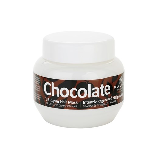 Kallos Chocolate maseczka regenerująca do włosów suchych i zniszczonych (Full Repair Mask for Dry and Damaged Hair) 275 ml + do każdego zamówienia upominek. iperfumy-pl szary 