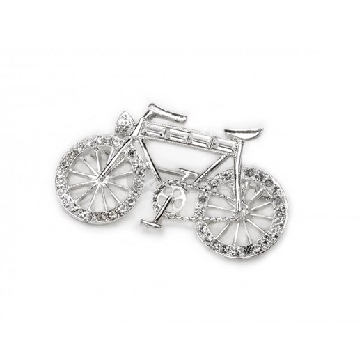 Broszka rower kiara-sztuczna-bizuteria-jablonex szary 