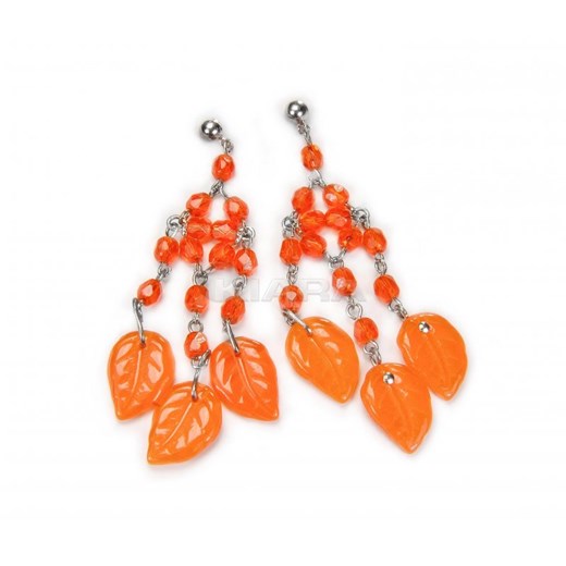 Kolczyki szklane pomarańczowe kiara-sztuczna-bizuteria-jablonex pomaranczowy 