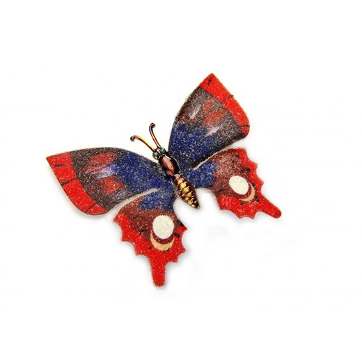 Broszka motyl czerwony kiara-sztuczna-bizuteria-jablonex granatowy metal