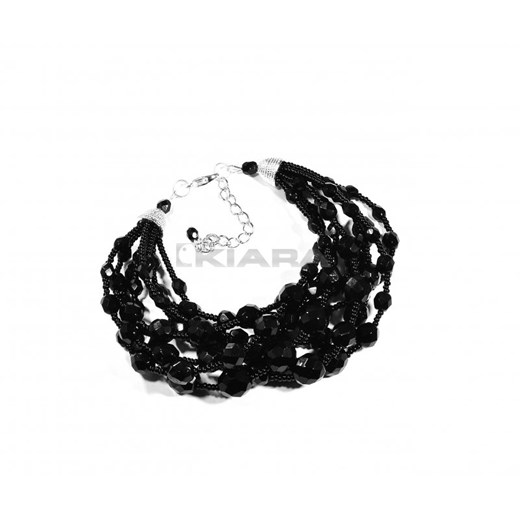 Bransoleta czarna kiara-sztuczna-bizuteria-jablonex bialy elegancki