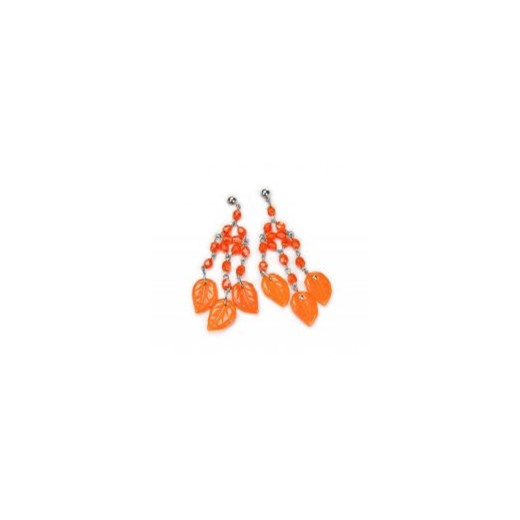 Kolczyki szklane pomarańczowe kiara-sztuczna-bizuteria-jablonex pomaranczowy 
