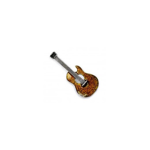 Broszka gitara akustyczna kiara-sztuczna-bizuteria-jablonex brazowy srebrna