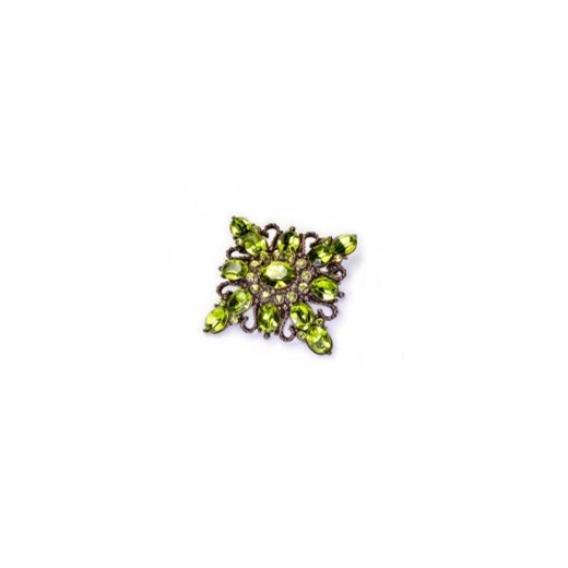 Broszka kwadrat, olivine kiara-sztuczna-bizuteria-jablonex zielony 