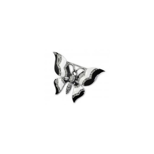 Broszka motylek czarno biały kiara-sztuczna-bizuteria-jablonex  motyle