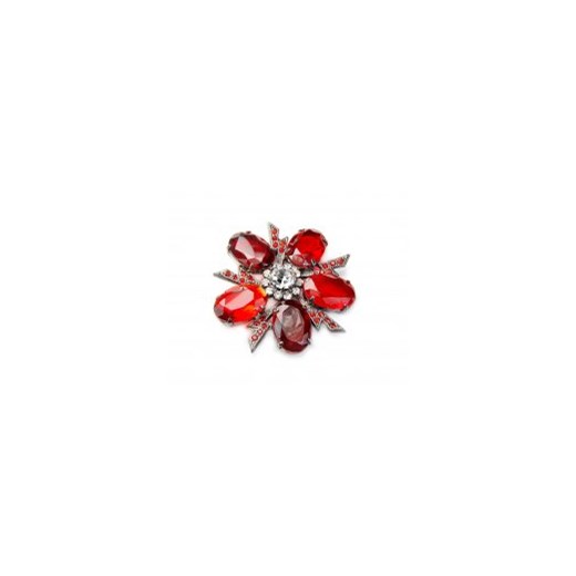 Broszka kwiat kiara-sztuczna-bizuteria-jablonex brazowy kryształki