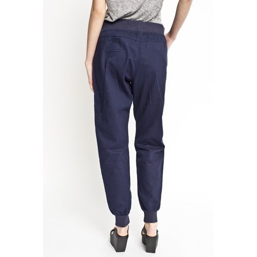 Spodnie damskie - Medicine - Spodnie Linen answear-com granatowy bawełna