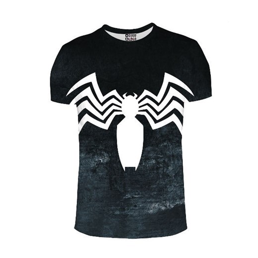 T-Shirt Venom showroom-pl czarny asymetryczne