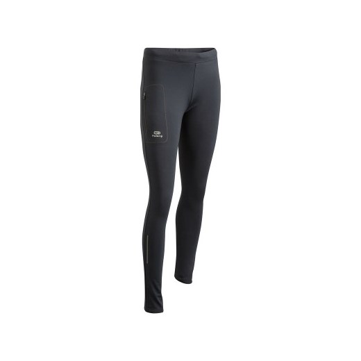 Legginsy do biegania ELIO KID decathlon czarny z kieszeniami