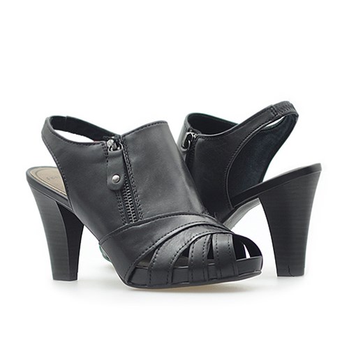 Sandały Marco Tozzi 2-28343-24 Czarne arturo-obuwie szary elegancki