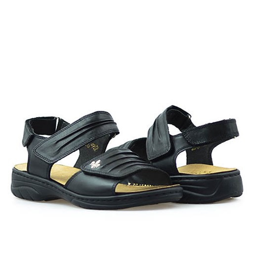 Sandały Rieker 64560-01 Czarne arturo-obuwie czarny lato