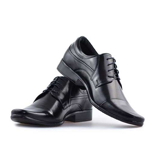 Pantofle Pan 770 Czarny arturo-obuwie czarny abstrakcyjne wzory