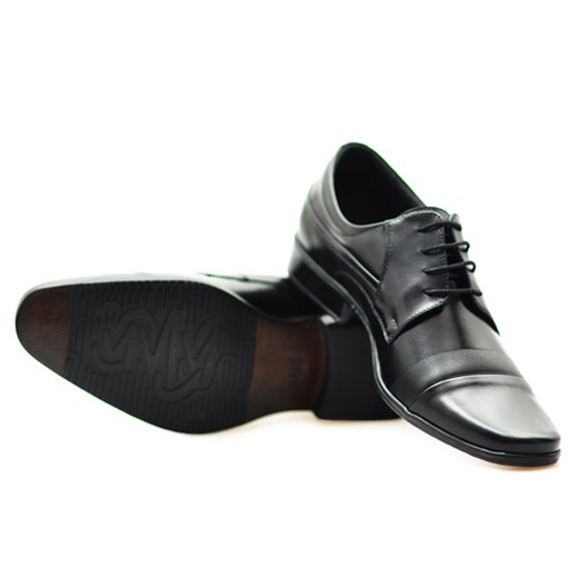 Pantofle Pan 770 Czarny M arturo-obuwie czarny abstrakcyjne wzory