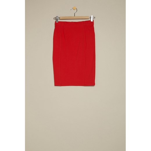 Knee-length skirt terranova czerwony jersey