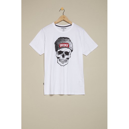 Skull t-shirt terranova szary jesień