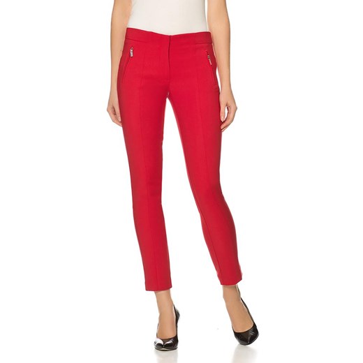 Eleganckie spodnie skinny orsay-com czerwony elastan