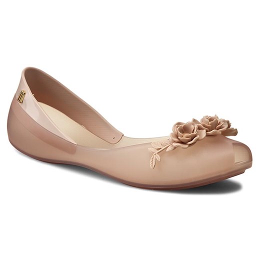 Baleriny MELISSA - AH+Melissa Flower Queen Ad 31662  Beige 50753 eobuwie-pl bezowy bez zapięcia