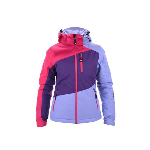 DAMSKA KURTKA NARCIARSKA LEIA WO'S CERISE PINK/DARK VIOLET 8845 ELBRUS, Rozmiar - S, Płeć - WOMEN, Kolor - Cerise Pink/Dark Violet/Iris Violet sklepmartes-pl fioletowy kaptur