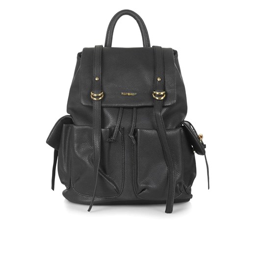 Large PU Backpack topshop szary 