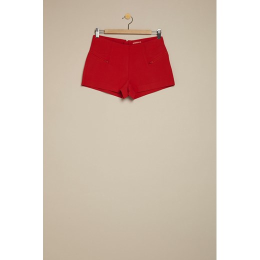 shorts vita alta terranova czerwony z zamkiem