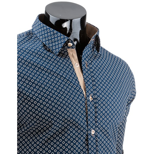 Koszula męska granatowa (dx0943) dstreet niebieski klasyczny