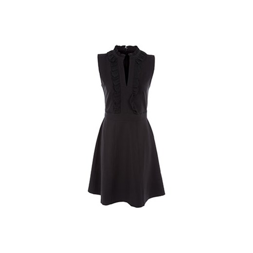 Black Frilled A-Line Dress tkmaxx czarny midi