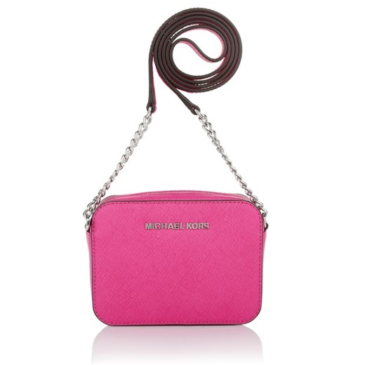 "MICHAEL Michael Kors Jet Set Travel Crossbody Raspberry torebki ostry róż" fashionette rozowy na ramię
